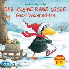 Maxi Pixi 142: Der kleine Rabe Socke feiert Weihnachten von Moost,  Nele, Rudolph,  Annet