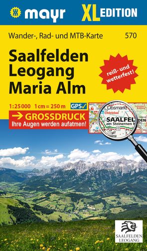 Mayr Wanderkarte Saalfelden – Leogang – Maria Alm XL 1:25.000
