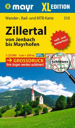 Mayr Wanderkarte Zillertal – Von Jenbach bis Mayrhofen XL 1:25.000