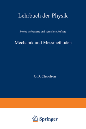 Mechanik und Messmethoden von Chvol'son,  Orest D.