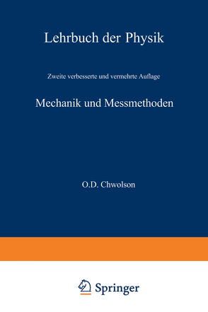 Mechanik und Messmethoden von Chvol'son,  Orest D.