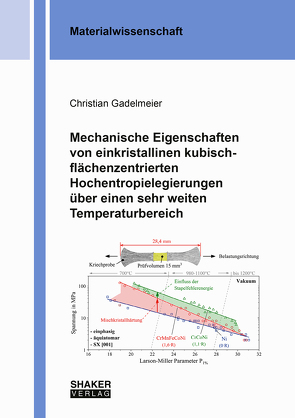 Mechanische Eigenschaften von einkristallinen kubisch-flächenzentrierten Hochentropielegierungen über einen sehr weiten Temperaturbereich von Gadelmeier,  Christian