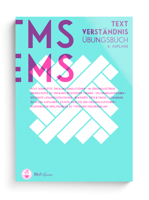 MedGurus TMS & EMS Vorbereitung 2023 Textverständnis – Übungsbuch zur Vorbereitung auf den Medizinertest von Hetzel,  Alexander, Lechner,  Constantin, Pfeiffer,  Anselm