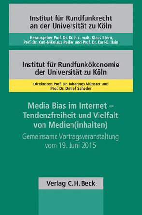 Media Bias im Internet – Tendenzfreiheit und Vielfalt von Medien(inhalten) von Baden,  Christian, Bornemann,  Roland, Egger,  Marc, Eichelberger,  Jan, Hegelich,  Simon, Lilienthal,  Volker, Münster,  Johannes, Siegert,  Gabriele