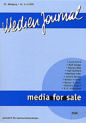 Media for Sale von Medien Journal 1/2 2001