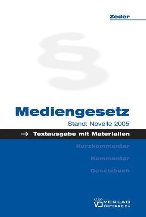 Mediengesetz von Zeder,  Fritz
