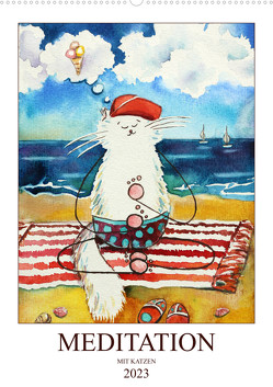 Meditation mit Katzen (Wandkalender 2023 DIN A2 hoch) von Amarta Ignatova,  Lia
