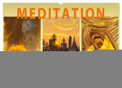 MEDITATION Momente für mich (Wandkalender 2024 DIN A2 quer), CALVENDO Monatskalender von BuddhaART,  BuddhaART