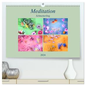 Meditation-Schmetterling (hochwertiger Premium Wandkalender 2024 DIN A2 quer), Kunstdruck in Hochglanz von Altenburger,  Monika