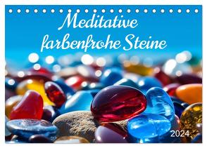 Meditative farbenfrohe Steine (Tischkalender 2024 DIN A5 quer), CALVENDO Monatskalender von Waurick,  Kerstin