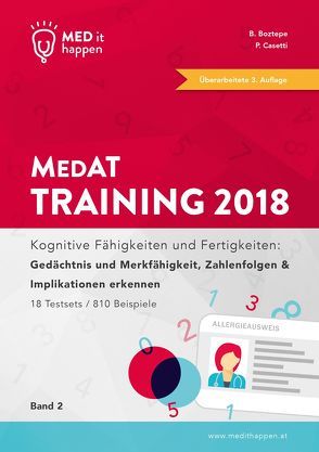 MEDithappen MedAT Training 2018, Band 2 von Boztepe,  Bedirhan, Casetti,  Pascal