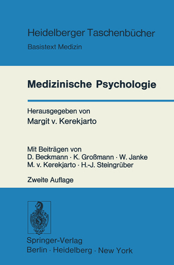 Medizinische Psychologie von Beckmann,  D., Grossmann,  K., Janke,  W., Kerekjarto,  M.v., Steingrüber,  H.-J.