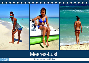 Meeres-Lust – Strandnixen in Kuba (Tischkalender 2024 DIN A5 quer), CALVENDO Monatskalender von von Loewis of Menar,  Henning