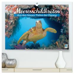Meeresschildkröten: Aus den blauen Tiefen der Ozeane (hochwertiger Premium Wandkalender 2024 DIN A2 quer), Kunstdruck in Hochglanz von CALVENDO,  CALVENDO