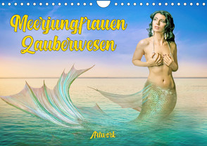Meerjungfrauen Zauberwesen (Wandkalender 2024 DIN A4 quer), CALVENDO Monatskalender von Brunner-Klaus,  Liselotte