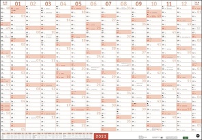Mega-Posterplaner, rot Kalender 2022 von Heye