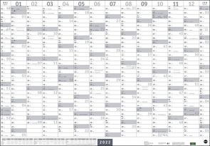 Mega-Posterplaner, silber Kalender 2022 von Heye