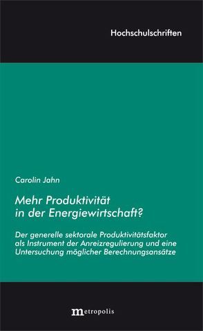 Mehr Produktivität in der Energiewirtschaft? von Jahn,  Carolin