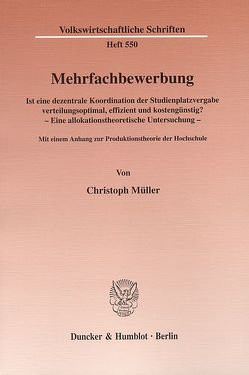 Mehrfachbewerbung. von Müller,  Christoph