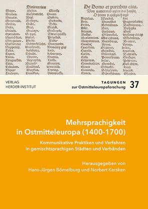Mehrsprachigkeit in Ostmitteleuropa (1400-1700) von Bömelburg,  Hans-Jürgen, Kersken,  Norbert