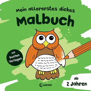 Mein allererstes dickes Malbuch (Eule) von Flad,  Antje, Penner,  Angelika