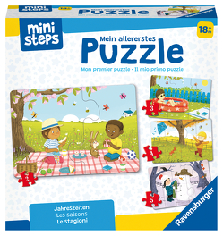Ravensburger ministeps 4168 Mein allererstes Puzzle: Jahreszeiten – 4 erste Puzzles mit 2-5 Teilen, Spielzeug ab 18 Monate