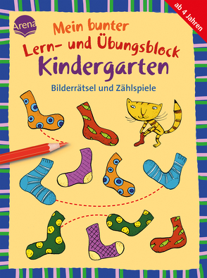 Mein bunter Lern- und Übungsblock Kindergarten. Bilderrätsel und Zählspiele von Barnhusen,  Friederike, Bettzieche,  Uta