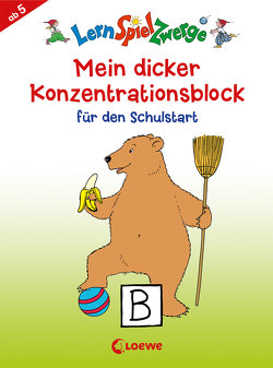 LernSpielZwerge – Mein dicker Konzentrationsblock für den Schulstart von Merle,  Katrin