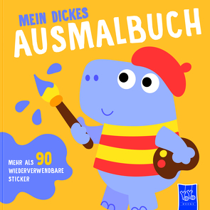 Mein dickes Ausmalbuch (Cover gelb – Nilpferd)