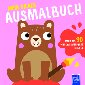 Mein dickes Ausmalbuch (Cover pink – Bär)