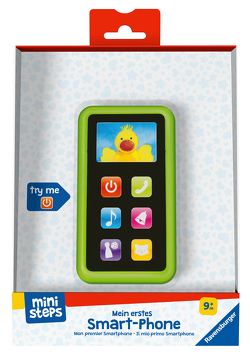 Ravensburger ministeps 4163 Mein erstes Smart-Phone, Lernspielzeug mit Licht und Sound, Baby Spielzeug ab 9 Monaten