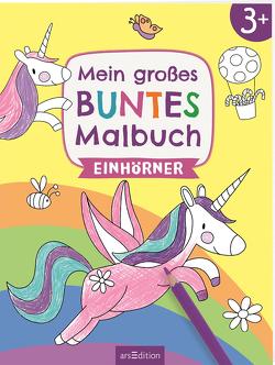 Mein großes buntes Malbuch – Einhörner von Kraus,  Marlit