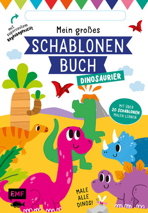 Mein großes Schablonen-Buch – Dinosaurier von Golding,  Elizabeth, McDonald,  Jake