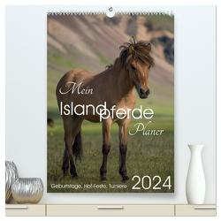 Mein ISLANDPFERDE Planer – Geburtstage, Hof-Feste, Turniere (hochwertiger Premium Wandkalender 2024 DIN A2 hoch), Kunstdruck in Hochglanz von van der Wiel www.kalender-atelier.de,  Irma