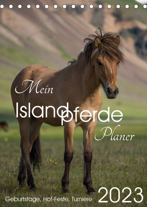 Mein ISLANDPFERDE Planer – Geburtstage, Hof-Feste, Turniere (Tischkalender 2023 DIN A5 hoch) von van der Wiel www.kalender-atelier.de,  Irma