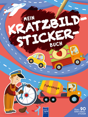 Mein Kratzbild-Stickerbuch – Fahrzeuge