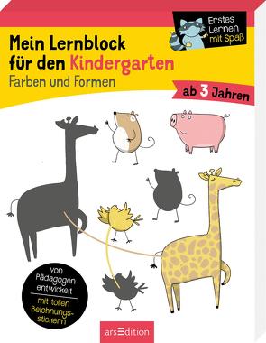 Mein Lernblock für den Kindergarten – Farben und Formen von Lang,  Hannah, Schrade,  Sophia