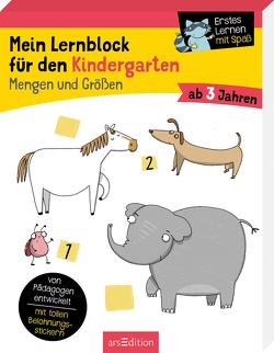 Mein Lernblock für den Kindergarten – Mengen und Größen von Lang,  Hannah, Schrade,  Sophia