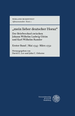 „mein lieber deutscher Horaz“ von Lee,  David E., Osborne,  John C., Wappler,  Gerlinde