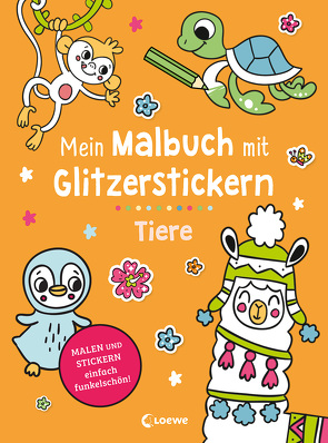 Mein Malbuch mit Glitzerstickern – Tiere von Tchatcha,  Estelle