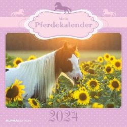 Mein Pferdekalender 2024 – Broschürenkalender 30×30 cm (30×60 geöffnet) – Kalender mit Platz für Notizen – Bildkalender – Wandplaner – Wandkalender