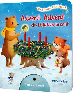 Mein Puste-Licht-Buch: Advent, Advent, ein Lichtlein brennt von Rachner,  Marina, Tress,  Sylvia