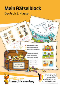 Mein Rätselblock Deutsch 2. Klasse von Rhauderwiek,  Melanie, Schulte,  Susanne