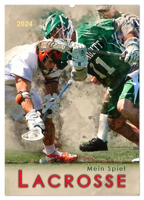 Mein Spiel – Lacrosse (Wandkalender 2024 DIN A2 hoch), CALVENDO Monatskalender von Roder,  Peter