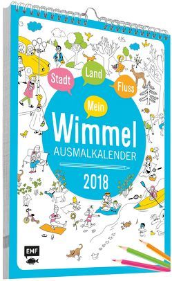 Mein Wimmel-Ausmalkalender 2018 von Cortinas,  Ruth