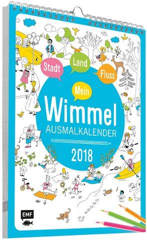 Mein Wimmel-Ausmalkalender 2018 von Cortinas,  Ruth