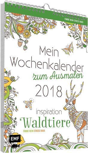 Mein Wochenkalender zum Ausmalen 2018. Inspiration Waldtiere