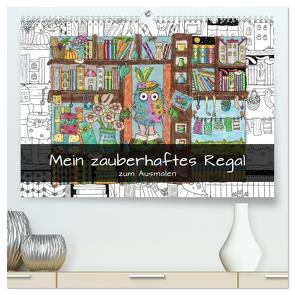 Mein zauberhaftes Regal zum Ausmalen (hochwertiger Premium Wandkalender 2024 DIN A2 quer), Kunstdruck in Hochglanz von Langenkamp,  Heike