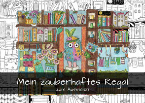 Mein zauberhaftes Regal zum Ausmalen (Wandkalender 2022 DIN A2 quer) von Langenkamp,  Heike