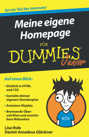 Meine eigene Homepage für Dummies Junior von Glöckner,  Daniel-Amadeus J., Ihde,  Lisa